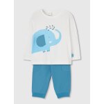 Ensemble b�b� t - shirt pantalon coton blanc