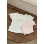 Ensemble b�b� t - shirt en pointelle et legging badian ecru