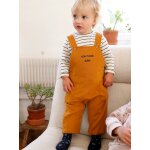 Ensemble b�b� t - shirt et salopette en molleton personnalisable caramel