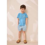 Ensemble b�b� t - shirt et short biscarosse bleu