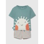 Ensemble b�b� t - shirt et short en coton vert