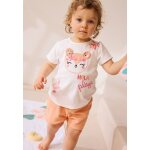 Ensemble bb t - shirt et short en ponge bahamas corail