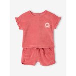 Ensemble bébé t - shirt + short en éponge fraise Ensemble bébé t - shirt + short en éponge fraise