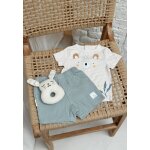 Ensemble b�b� t - shirt et short en gaze de coton mini r�ve beige
