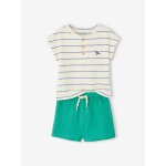 Ensemble b�b� t - shirt et short menthe