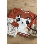 Ensemble b�b� sweat - shirt et pantalon en molleton maloueg marron