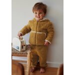 Ensemble b�b� veste et pantalon en sherpa lamascotte camel