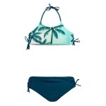 Ensemble bikini synth�tique hali bleu sarcelle / bleu marine