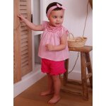 Ensemble blouse, short et bandeau b�b� rose