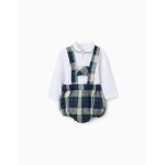 Ensemble body + short � carreaux b&s bleu fonc�