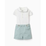 Ensemble body et short en coton vert clair