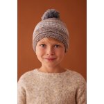 Ensemble bonnet + snood + moufles / mitaines jacquard garon chocolat