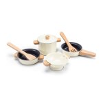 Ensemble de casseroles en mtal blanc