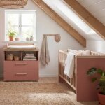 Ensemble chambre b�b� 'jimmy' set duo chambre �volutive au design scandinave mauve
