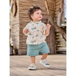 Ensemble chemise short b�b� gar�on vert �meraude