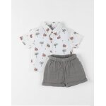 Ensemble chemise avec short coton vert