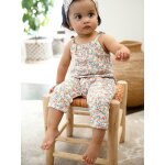 Ensemble combinaison et bandeau bébé fille en molleton blanc imprimé Ensemble combinaison et bandeau bébé fille en molleton blanc imprimé