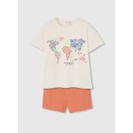 Ensemble en coton fille t - shirt et short gris