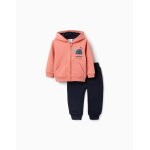 Ensemble en coton polyester peigné de veste + pantalon orange Ensemble en coton polyester peigné de veste + pantalon orange