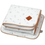 Ensemble coussin et couverture pour berceau et couffin melody melody, blanc imprim minimali