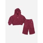 Ensemble deux pi�ces pour enfant sweat � capuche et pantalon doux fuchsia