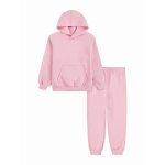 Ensemble deux pi�ces pour enfant sweat � capuche et pantalon rose moyen