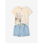 Ensemble disney winnie l'ourson b�b� tee - shirt tunisien + short bleu chambray