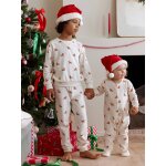 Ensemble enfant nol pyjama mixte bonnet capsule fratrie cru