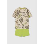 Ensemble enfant t - shirt et bermuda en coton vert