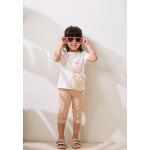 Ensemble enfant t - shirt et legging praline sable
