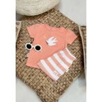 Ensemble enfant t - shirt et short en �ponge honfleur corail
