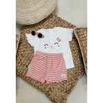 Ensemble enfant t - shirt et short en �ponge saona rose