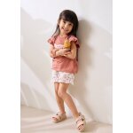 Ensemble enfant t - shirt et short en gaze de coton arizona terracotta
