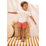 Ensemble enfant t - shirt et short en gaze de coton liwa ecru
