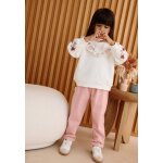 Ensemble enfant sweat et pantalon en molleton cl�o rose