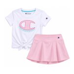 Ensemble fille t - shirt et short blanc