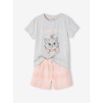 Ensemble fille t - shirt + short disney marie les aristochats rose p�le