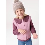 Ensemble fille tricot bonnet, snood et gants moka