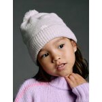 Ensemble fille tricot bonnet, snood et gants sable