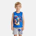 Ensemble gar�on d�bardeur et short sonic bleu