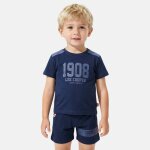 Ensemble garcon - t - shirt manches courtes et short marine