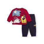 Ensemble garon sweat chiens dtectives et pantalon cargo rouge