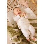 Ensemble gilet et pantalon bb en tricot hello baby ecru
