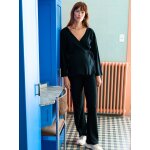 Ensemble de grossesse et allaitement 2 pices en tricot noir