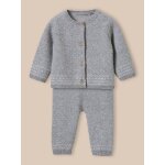 Ensemble jacquard b�b� en laine gris chine