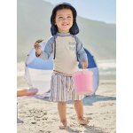 Ensemble maillot de bain b�b� anti uv bleu gris�