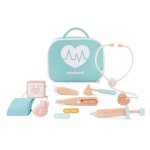 Ensemble de m�decin en bois pour poup�es marron