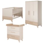Ensemble de meubles pour b�b� sidney duo pieds et poign�es en bois massif cachemire / ch�ne