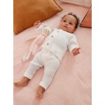 Ensemble mixte en tricot gilet et pantalon bébé blanc Ensemble mixte en tricot gilet et pantalon bébé blanc