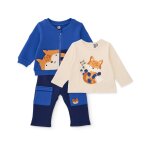 Ensemble en molleton pour b�b� avec sweat zipp� bleu